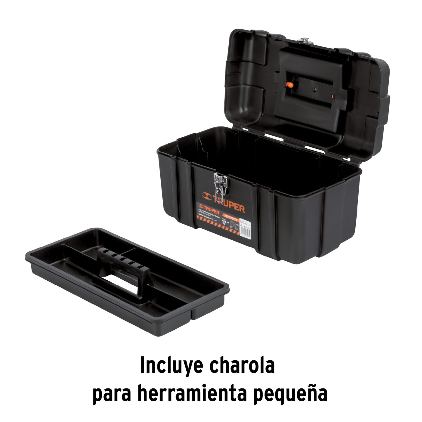 Caja de herramientas Truper Cod 19656 CHP-17X, de 17" industrial, broches metálicos
