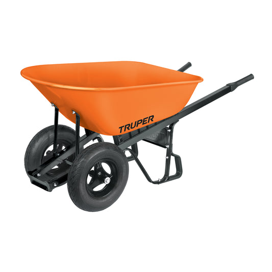 Carretilla 8 ft3 Truper Cod 11250 CAR-82 Doble Llanta Bastidores de Acero