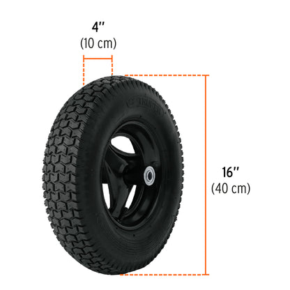 Carretilla 5.5 ft³ Truper Cod 11752 CAT-50ND Neumática bastidor tubular