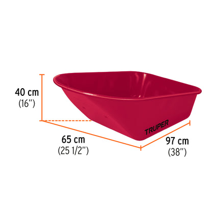 Carretilla 6 ft³ Truper Cod 11776 CAT-60ND Neumática bastidor tubular