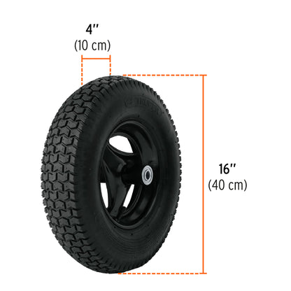Carretilla 6 ft3 Truper Cod 11777 CAT-60PL Concha Plástica Neumática Bastidor Tubular