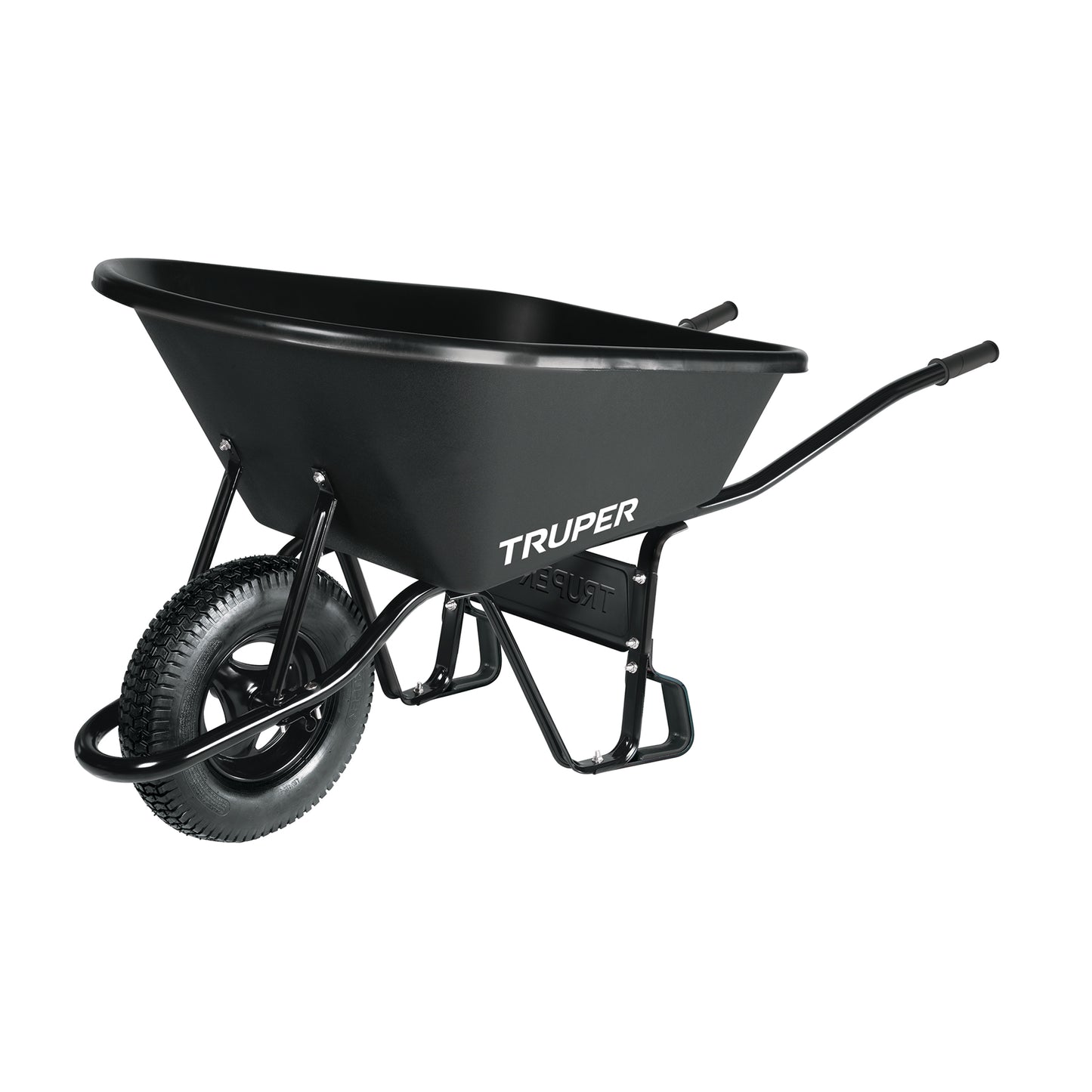 Carretilla 6 ft3 Truper Cod 11777 CAT-60PL Concha Plástica Neumática Bastidor Tubular