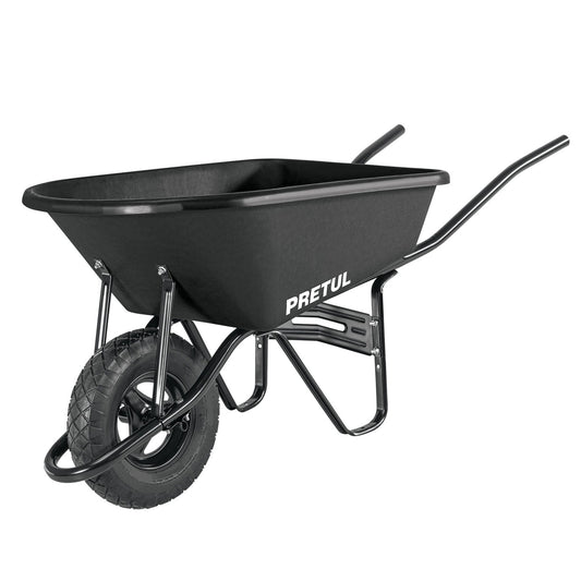 Carretilla 5 ft3 Pretul Cod 22703 TP-5N Concha Plástica Neumática Bastidor Tubular