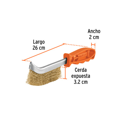 Cepillo Curvo anti-chispa Truper Cod 11540 CEA-10 alambre ondulado