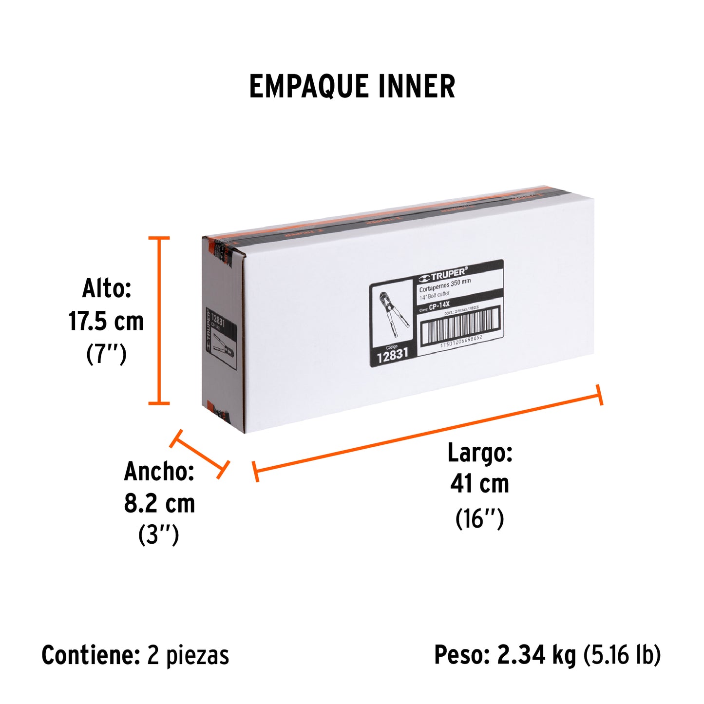 Cortapernos 14" Truper Cod 12831 CP-14X profesional