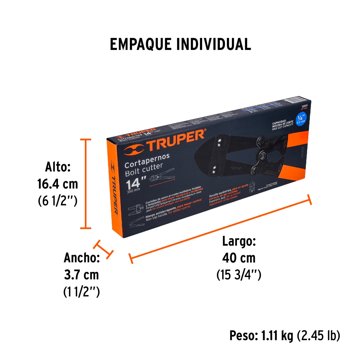 Cortapernos 14" Truper Cod 12831 CP-14X profesional