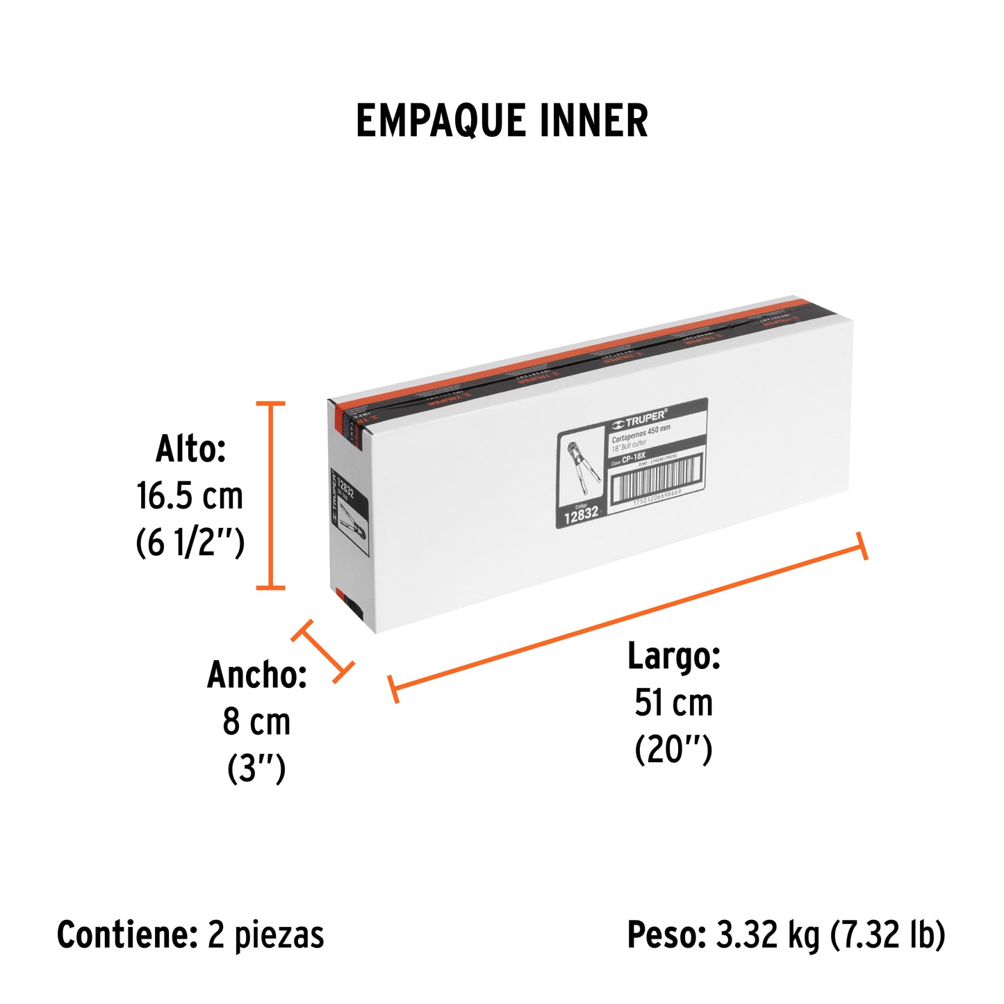 Cortapernos 18" Truper Cod 12832 CP-18X profesional