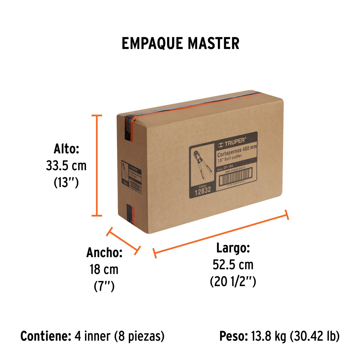 Cortapernos 18" Truper Cod 12832 CP-18X profesional
