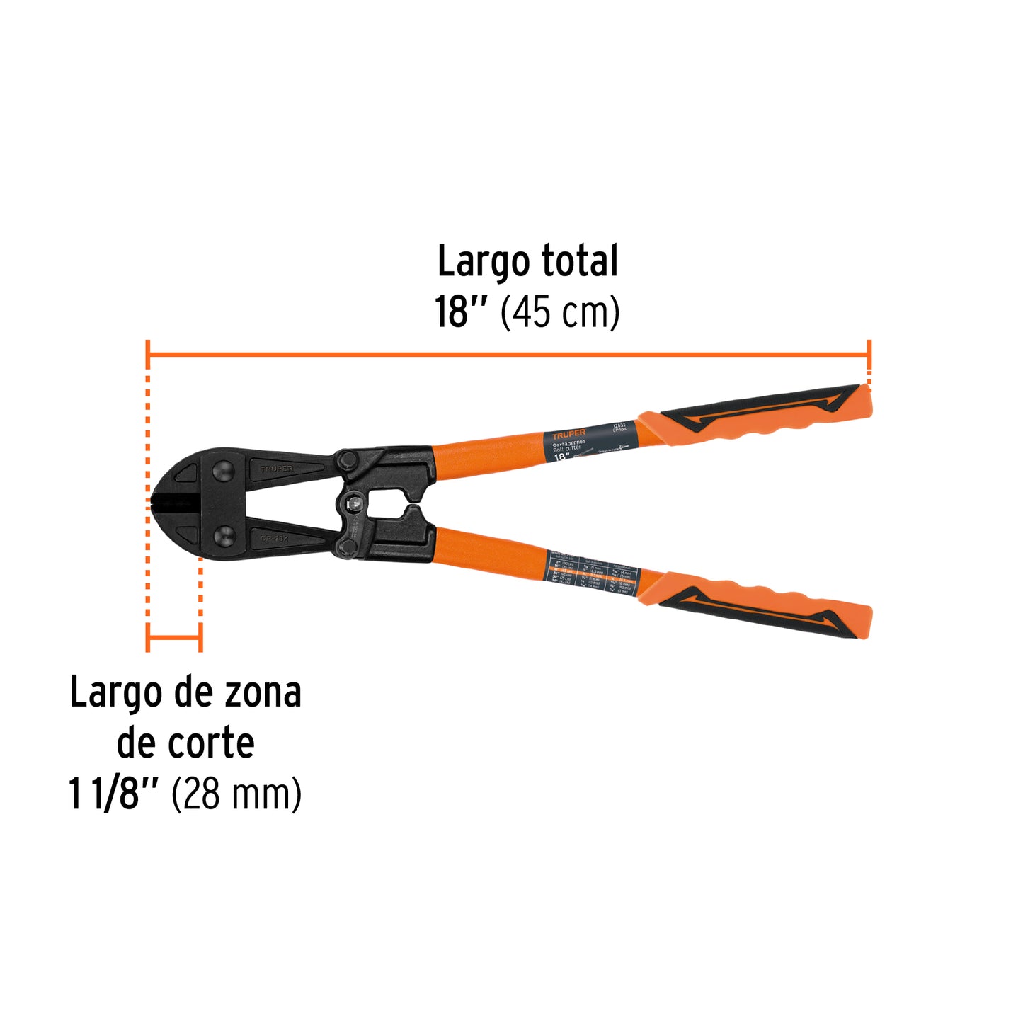 Cortapernos 18" Truper Cod 12832 CP-18X profesional