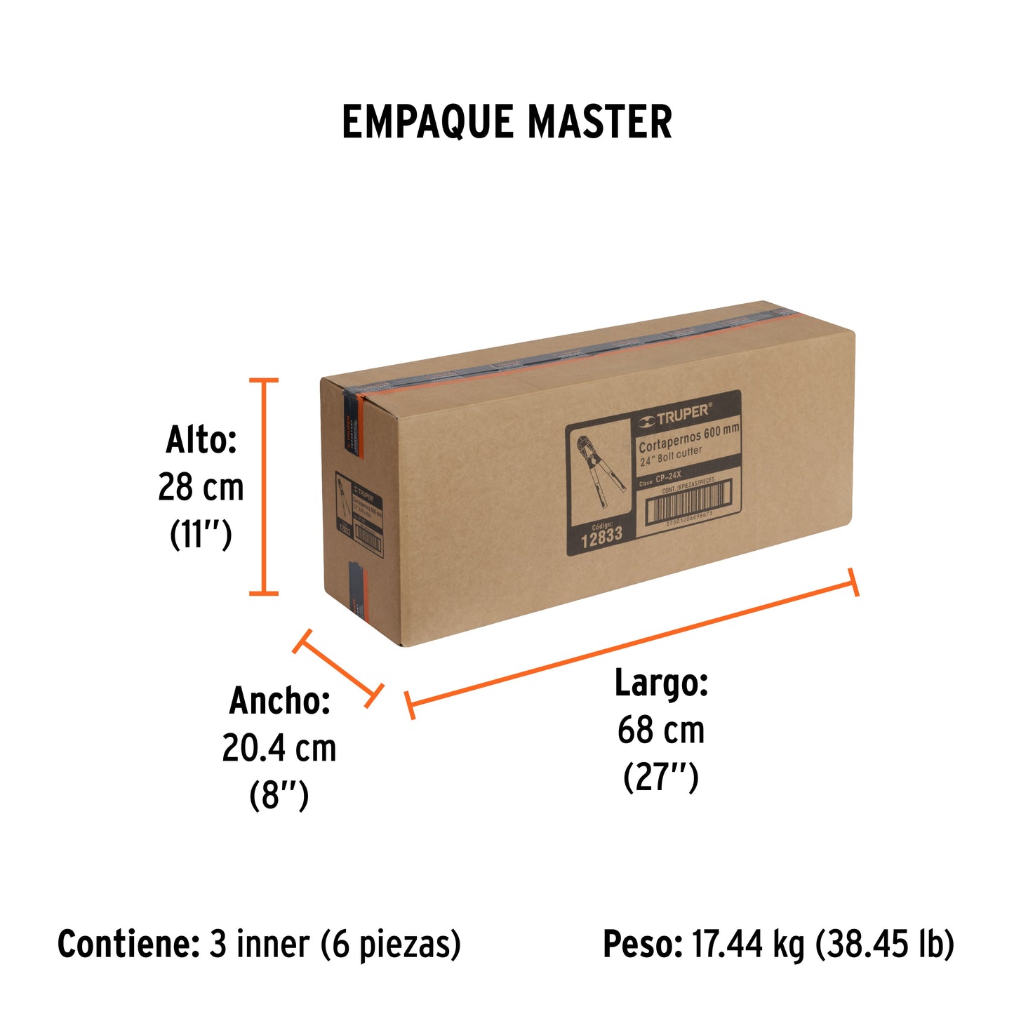 Cortapernos 24" Truper Cod 12833 CP-24X profesional