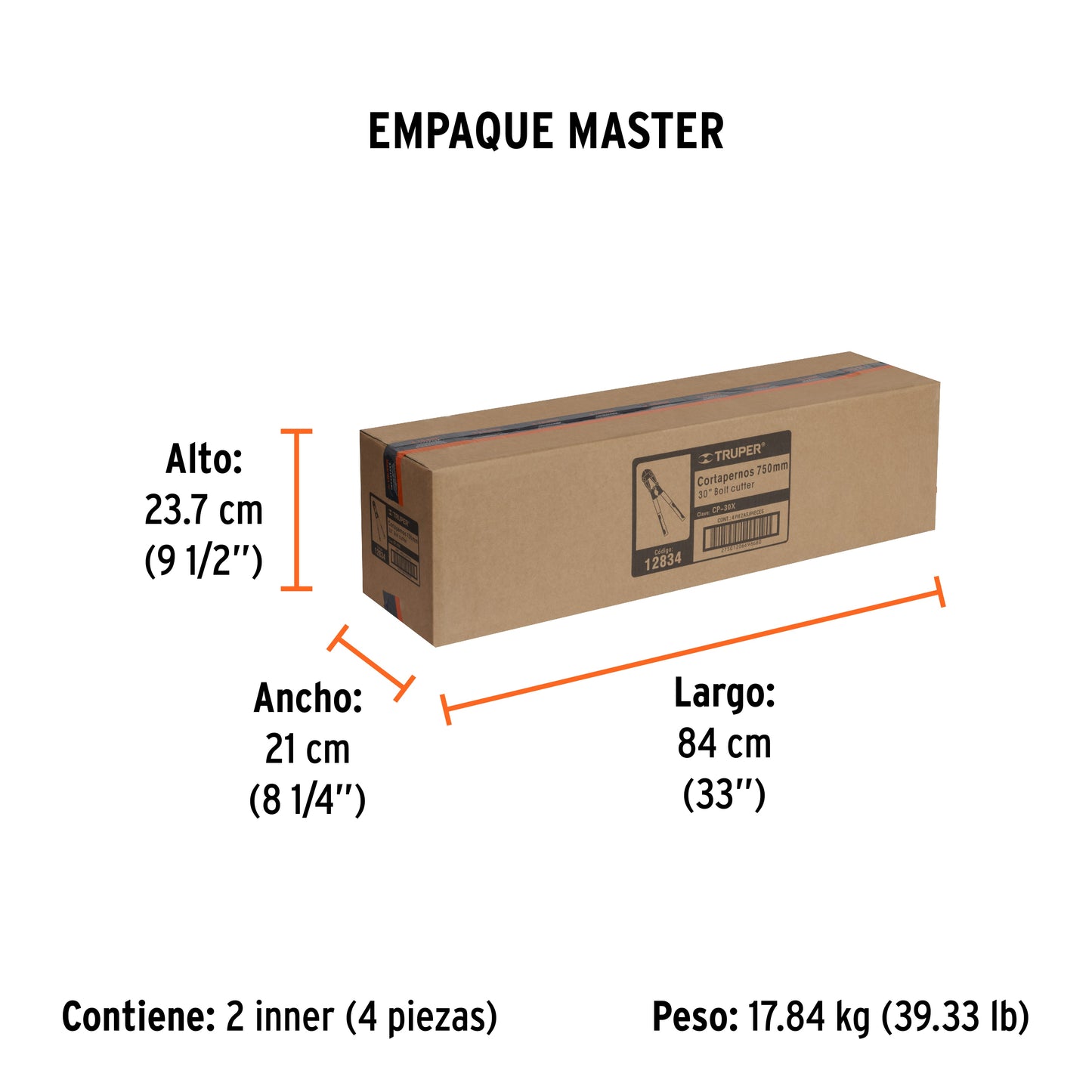 Cortapernos 30" Truper Cod 12834 CP-30X profesional
