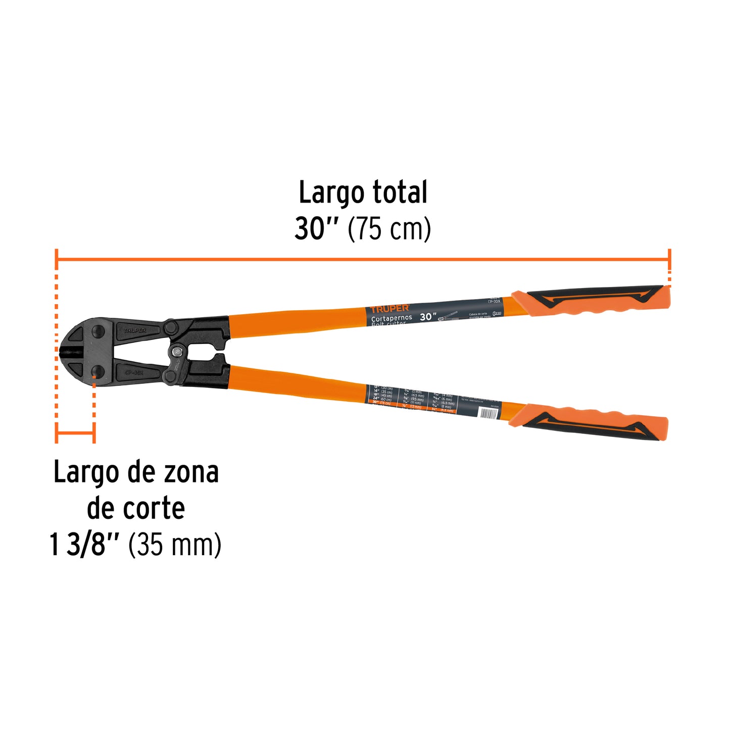 Cortapernos 30" Truper Cod 12834 CP-30X profesional