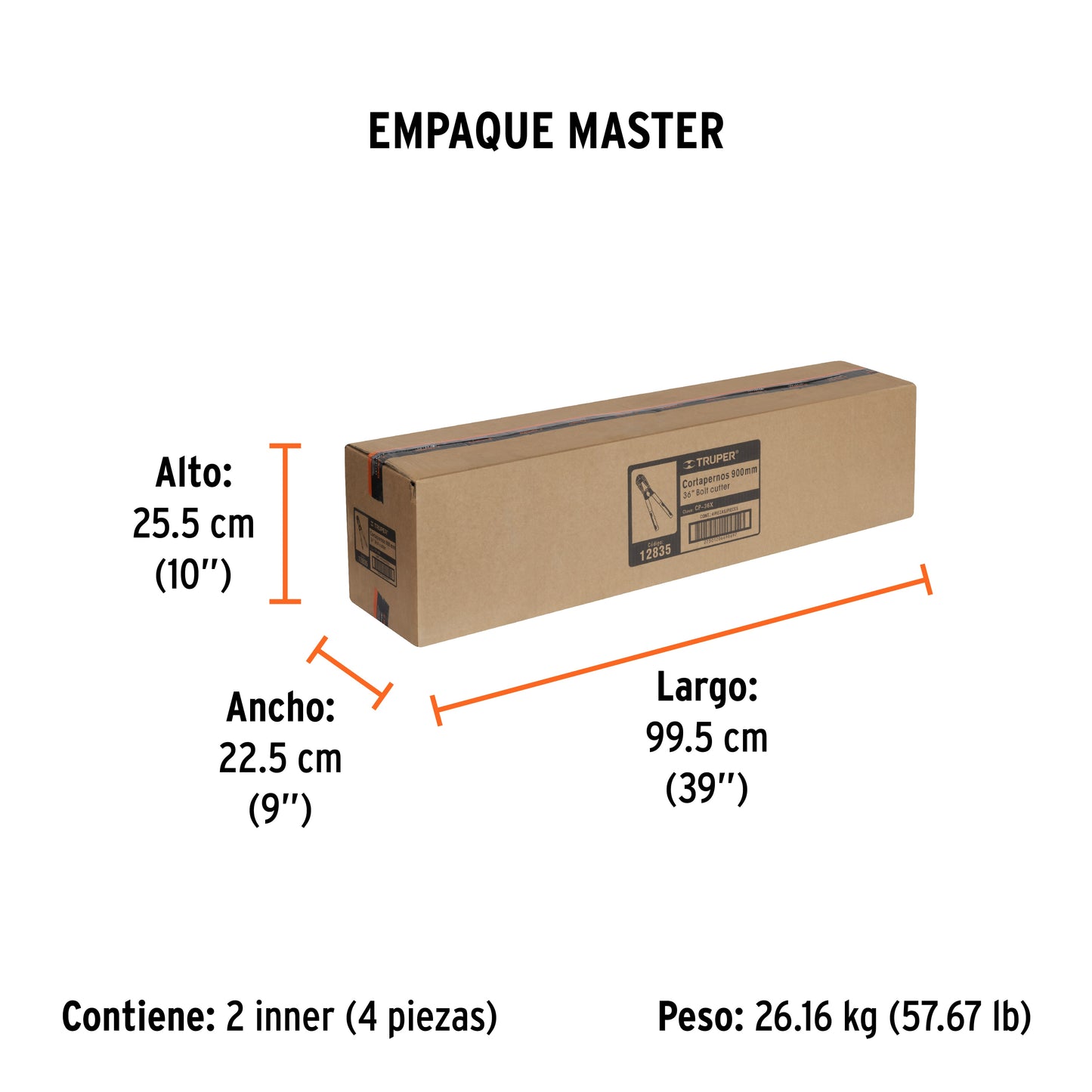 Cortapernos 36" Truper Cod 12835 CP-36X profesional