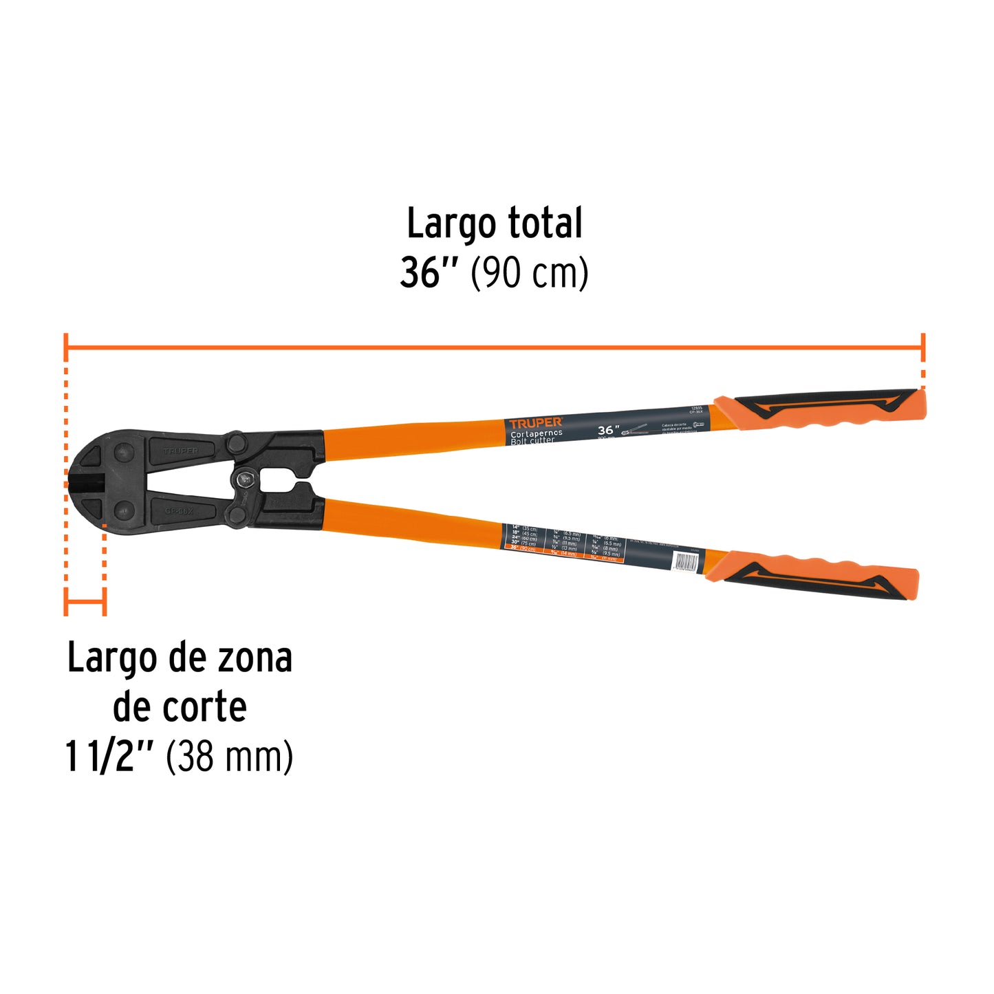 Cortapernos 36" Truper Cod 12835 CP-36X profesional