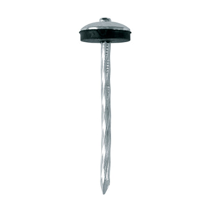 Clavo calamina BWG 9x2.5" c/arandela Truper Cod 103397 CLCA-9X25A caja con 25 kg