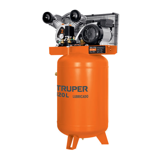 Compresor de Aire 120 L Truper Cod 19358 COMP-120LV 4HP vert 220V