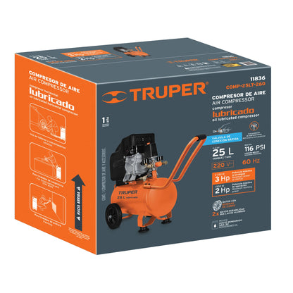 Compresor lubricado de aire truper Cod 11836 COMP-25LT-260 25 L 220 V/60 Hz