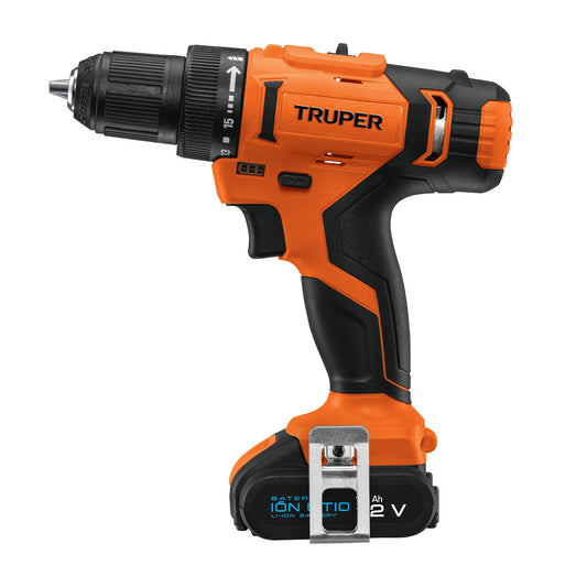 Taladro Inalámbrico 12 V Truper Cod 11010 TALI-12A2-2 batería ión Litio 3/8 220V