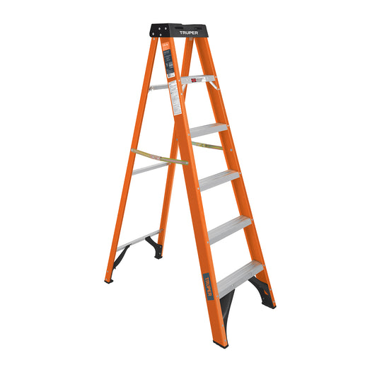 Escalera de Tijera Truper Cod 100225 EST-25FV tipo II 5 peldaños Fibra de Vidrio