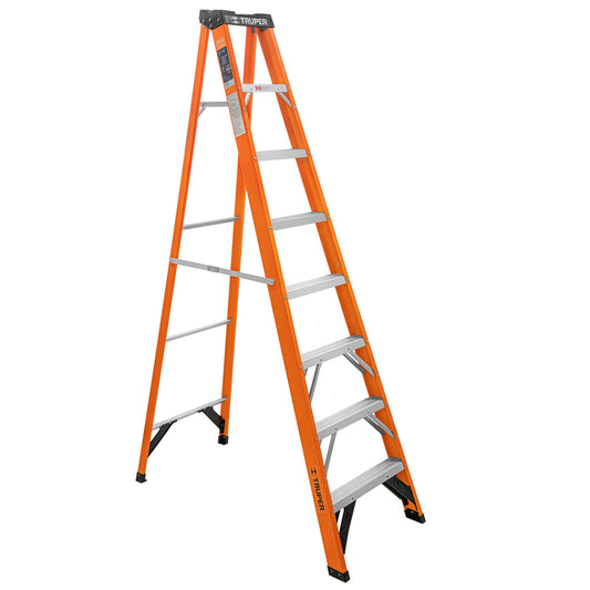 Escalera de Tijera Truper Cod 100227 EST-27FV tipo II 7 peldaños Fibra de Vidrio