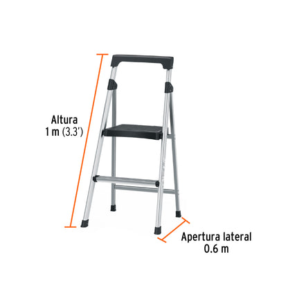 Escalerillas Plegable Truper Cod 16763 ESTU-2A 2 peldaños aluminio