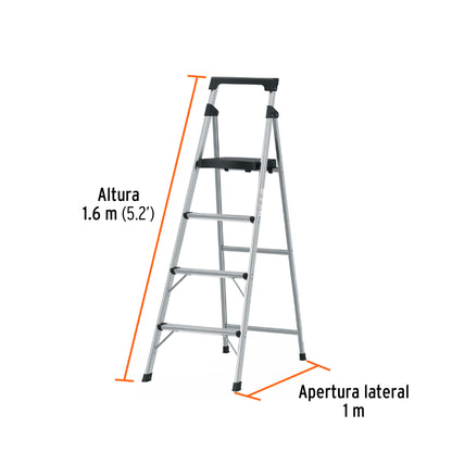 Escalerillas Plegable Truper Cod 16765 ESTU-4A 4 peldaños aluminio