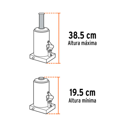 Gato Hidráulico botella Truper Cod 14812 GAT-4 de 4 Ton