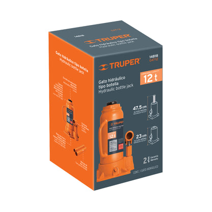 Gato Hidráulico botella Truper Cod 14818 GAT-12 de 12 Ton
