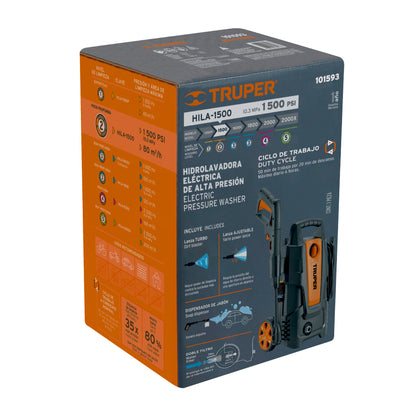 Hidrolavadora eléctrica 1500 psi truper Cod 102095 HILA-1500-2