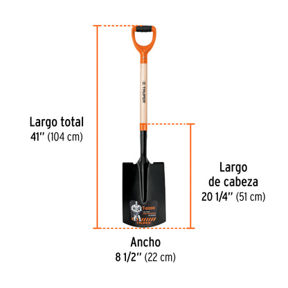 Pala lampa T-2000 Truper Cod 10577 PR2-PE recta Perú