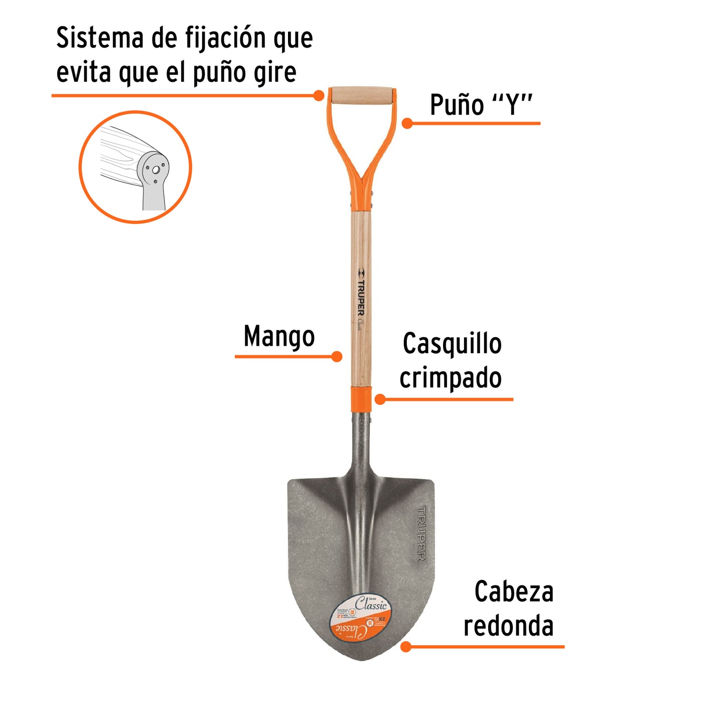 Pala lampa cuchara truper Cod 11169 PC3-PE Classic Perú