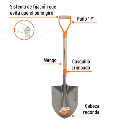 Pala lampa cuchara truper Cod 11169 PC3-PE Classic Perú