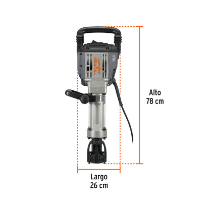 Martillo demoledor HEX 20kg Truper Expert Cod 102468 MADE-20NX-2 55J 1600W