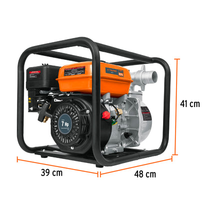 Motobomba autocebante 2 x2 truper Cod 17116 MOTB-2  gasolina 7HP agrícola