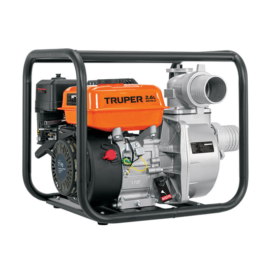 Motobomba autocebante 3 x3 truper Cod 17117 MOTB-3gasolina 7HP agrícola