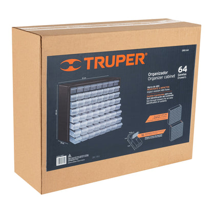 Organizador con 64 gavetas Truper Cod 10895 ORG-64