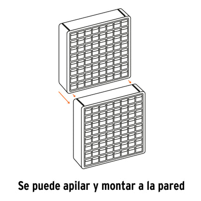 Organizador con 16 gavetas Truper Cod 11851 ORG-16