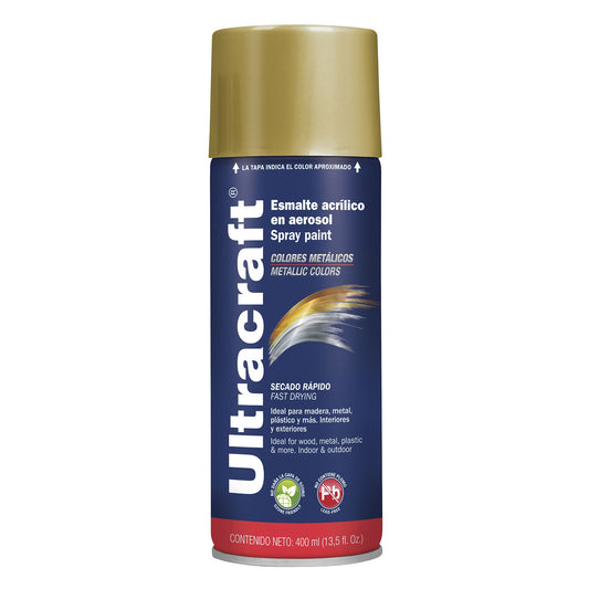 Pintura en aerosol Ultracraft Cod 40028 PA-OR-U oro metálico Ultra