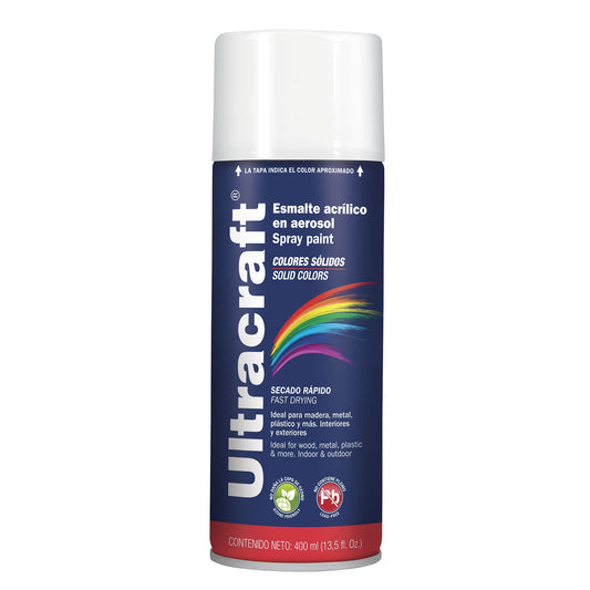 Pintura en aerosol Ultracraft Cod 40038 PA-BM-U blanco mate Ultra