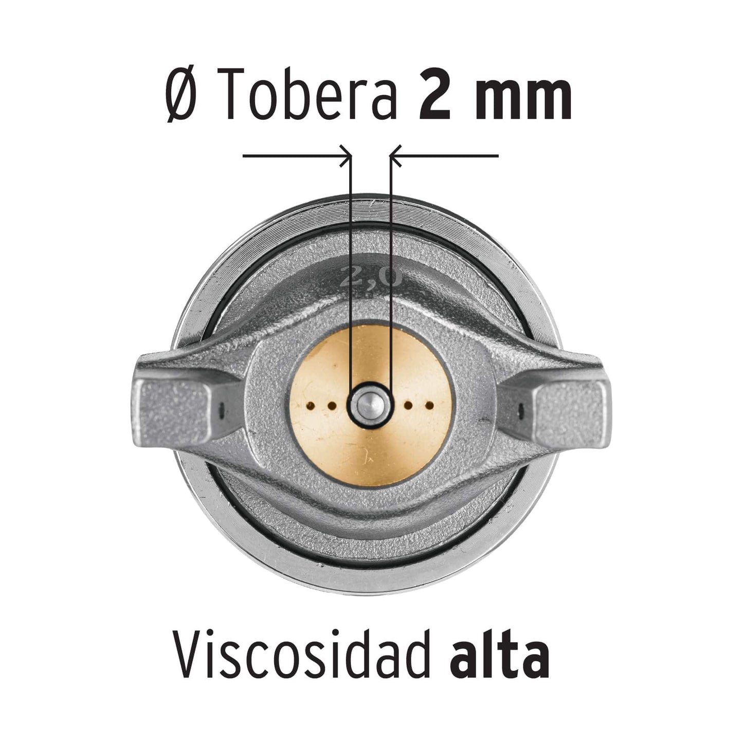 Pistola para pintar Truper Cod 13060 PIPI-422 gravedad LVMP vaso aluminio 2 mm