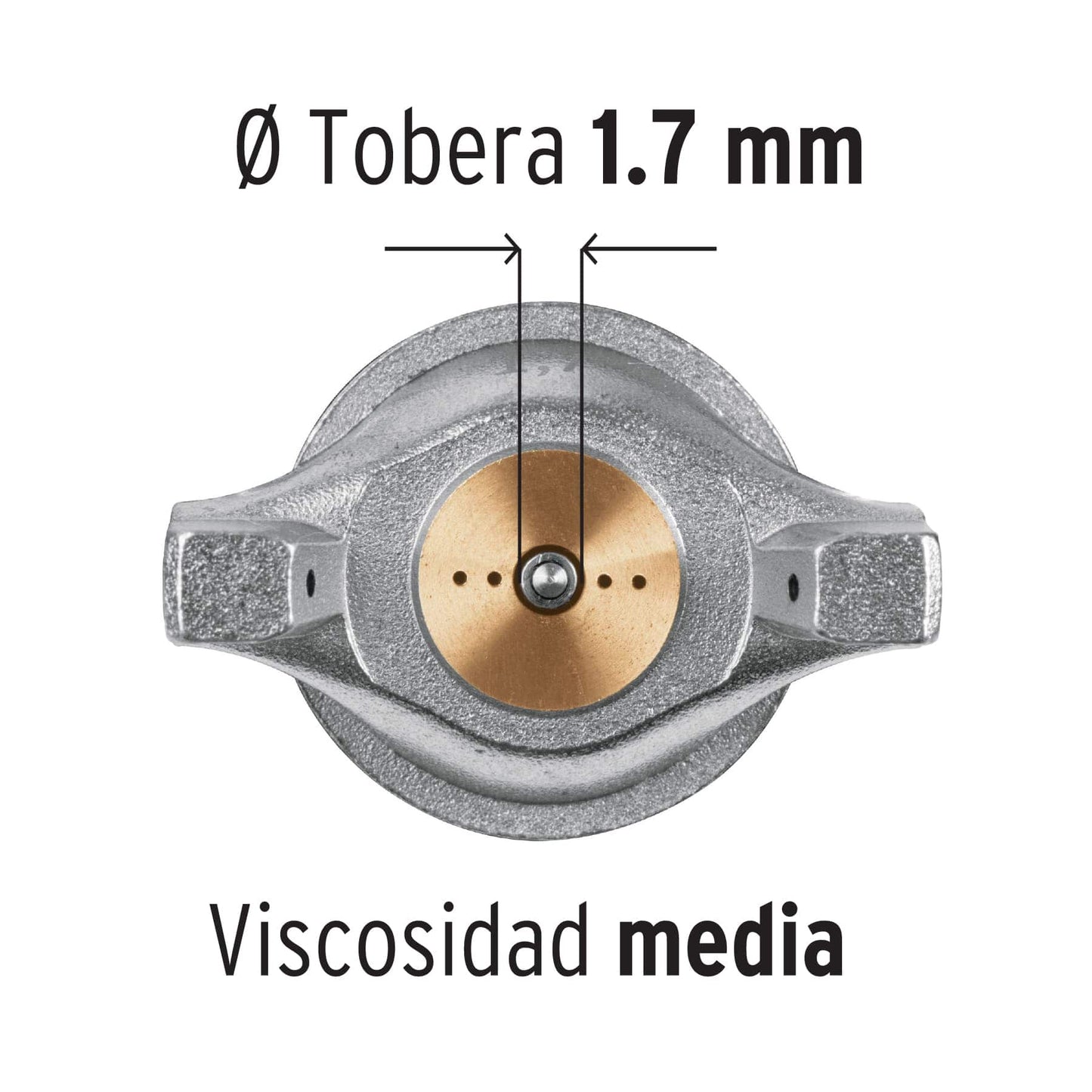 Pistola para pintar Truper Cod 13061 PIPI-421 gravedad LVMP vaso aluminio 1.7 mm