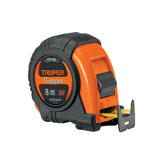 Wincha - Flexómetro Gripper Truper Cod 14579 FH-8M contra impactos 8 m cinta 25 mm