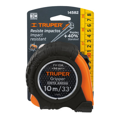 Wincha - Flexómetro Gripper Truper Cod 14582 FH-10M contra impactos 10 m cinta 32 mm
