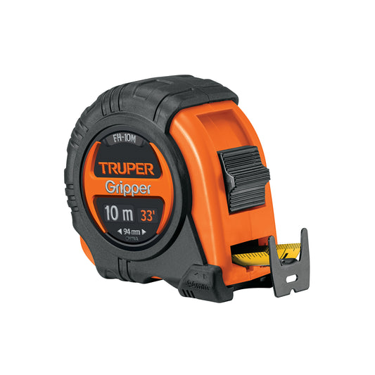 Wincha - Flexómetro Gripper Truper Cod 14582 FH-10M contra impactos 10 m cinta 32 mm