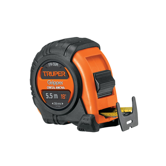 Wincha - Flexómetro Gripper Truper Cod 14613 FH-55M contra impactos 5.5 m cinta 25 mm